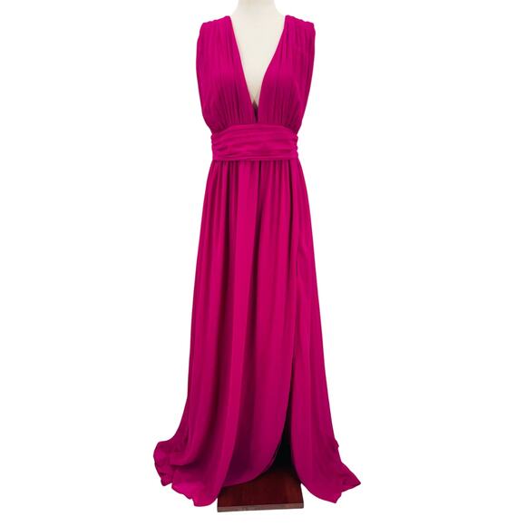 LULU'S L Heavenly Hues Pink Magenta Bridesmaid Formal Party Maxi Dress NEW B94 - Picture 4 of 10